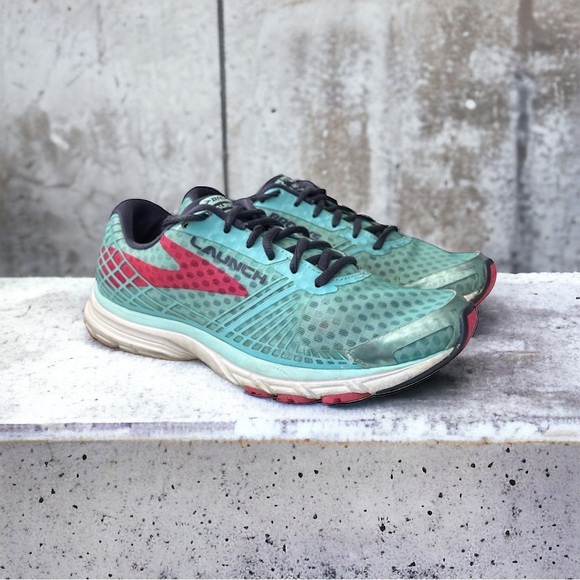 Brooks Womens Launch 3 1202061B436 Blue Pink Running Shoes Sneakers Size 8.5 - Picture 2 of 12